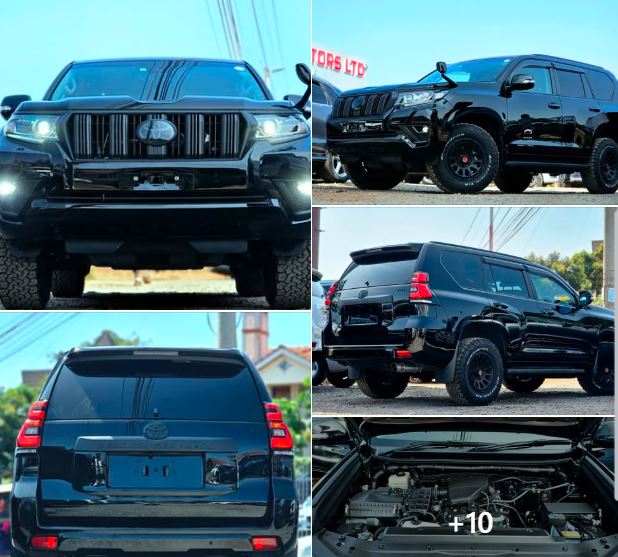 2020 Black Landcruiser prado front back and side