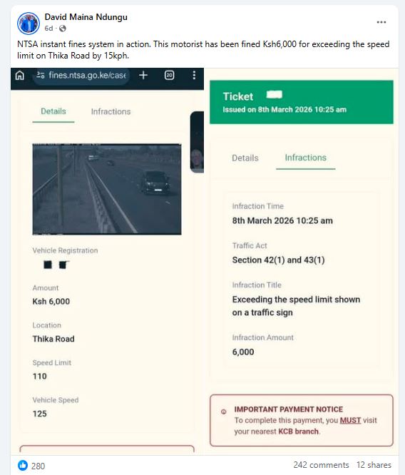 Post of one explaining NTSA rules