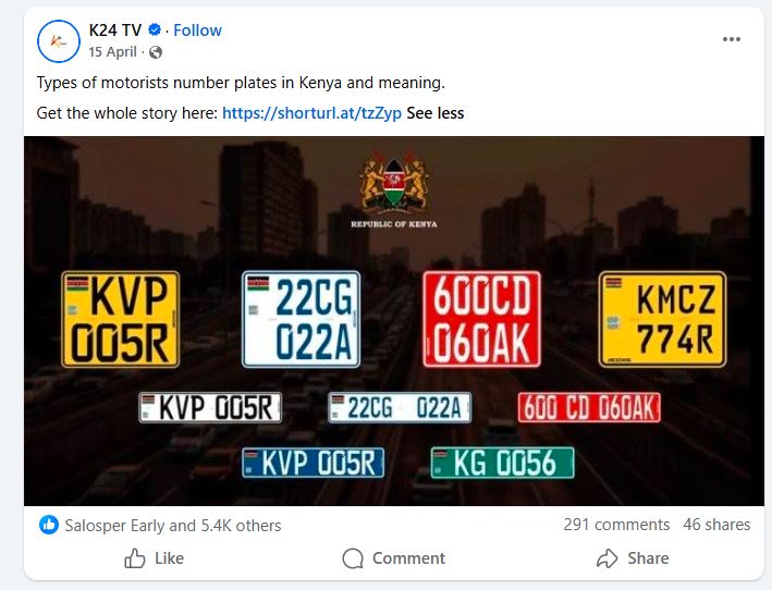 Kenyan Number Plates Explained (2026): Colors, Prefixes, Meanings & Special Registration Plates